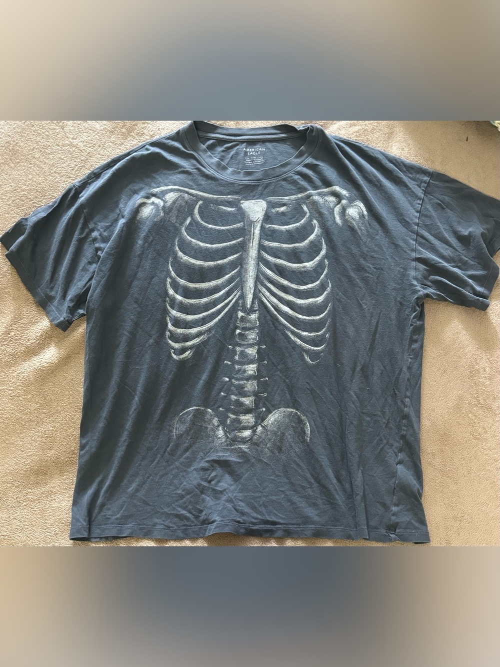 American Eagle Outfitters Oversized Skeleton Graphic Tee